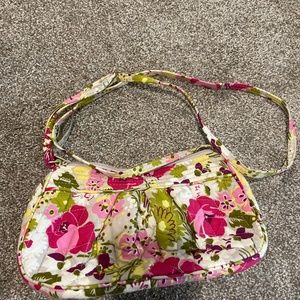 Vera Bradley Small Crossbody Purse- Retired Made me Blush Print- Spring 2010